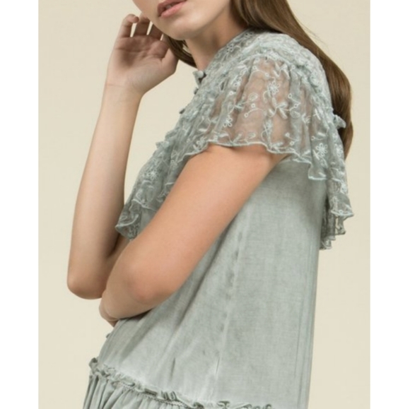 FINAL SALE 🆕🌿POL BOHO LACE TOP🌿 - Picture 3 of 7